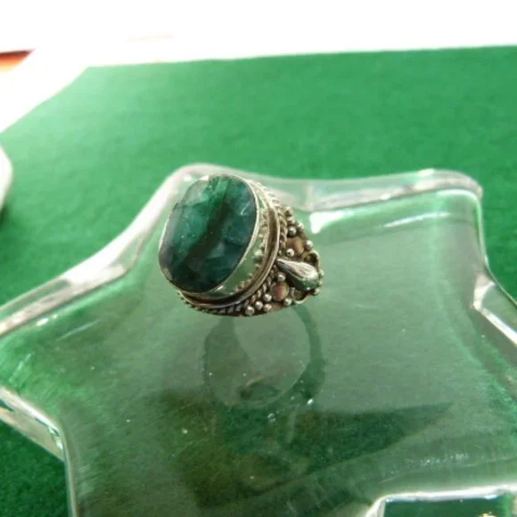 RAW EMERALD RING - SIZE 7.5 - Picture 6 of 6